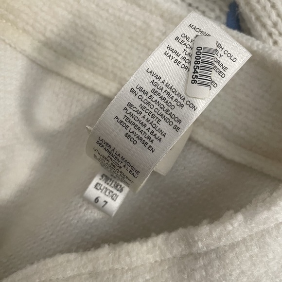 CHICOS Sz 1 (M-8/10) Ivory Military Jacket Boiled Wool Luxury Preppy Old Money - Picture 14 of 14